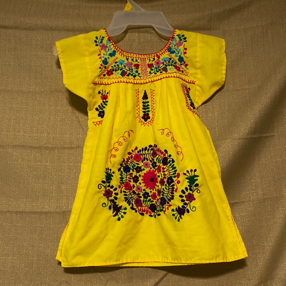 Made in Mexico. Girls yellow blouse.